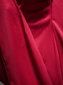 SHEIN ICON Plus Size Women's Colorblock Casual Versatile Commute Travel Blazer Jacket Halloween - Red - View 12