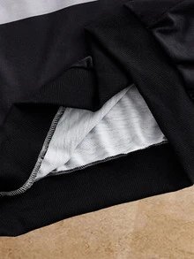 Manfinity RebelGame Men's Colorblock Long Sleeve Casual Hoodie And Drawstring Waist Sweatpants Set Halloween Christmas Winter Party Autumn - Multicolor - View 8