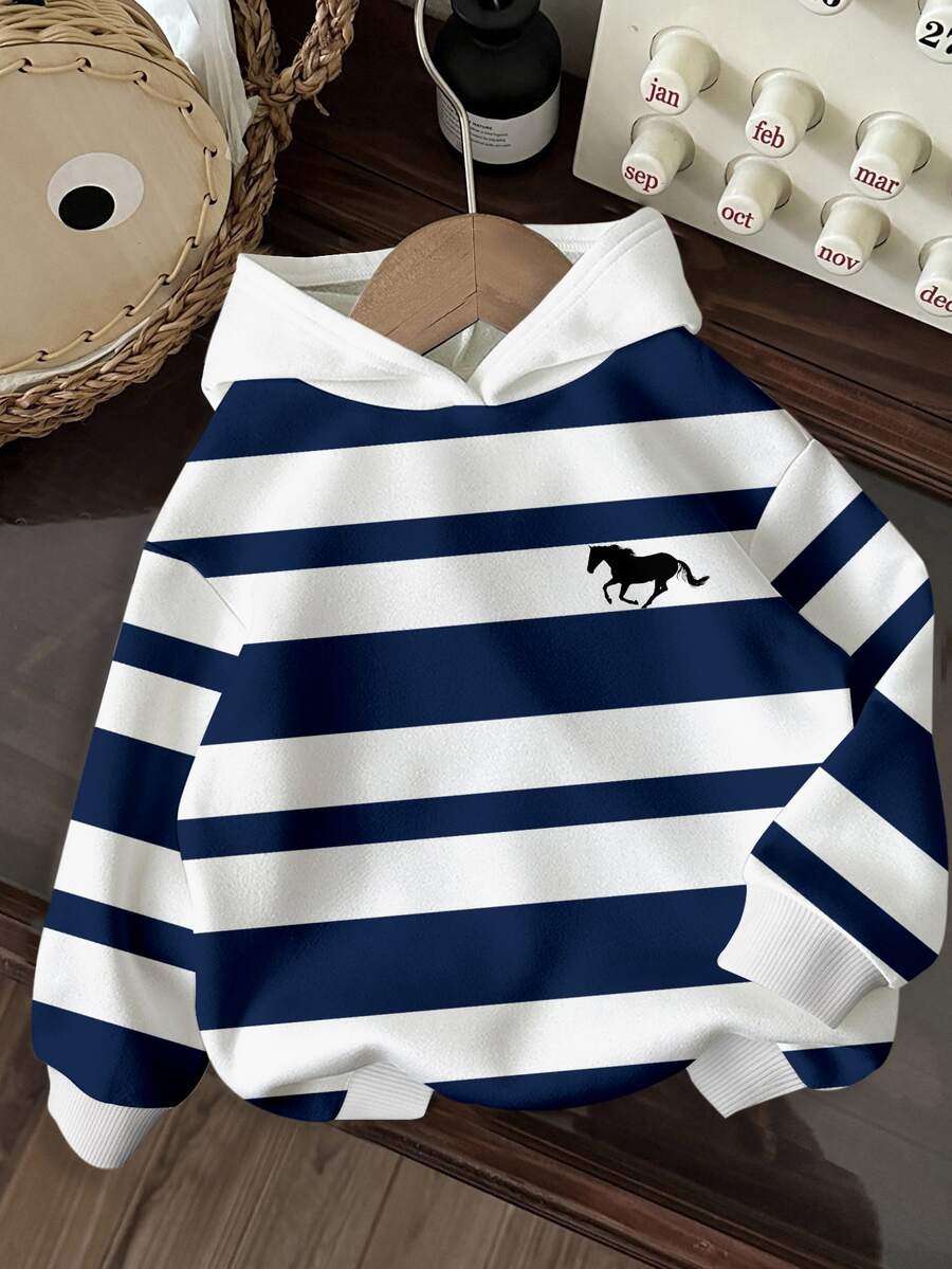 Teen Boy Casual Minimalist Loose Fit Crew Neck Long Sleeve Comfortable Sweatshirt Sweatshirt Suitable For Autumn/Winter - Multicolor - View 1