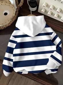 Teen Boy Casual Minimalist Loose Fit Crew Neck Long Sleeve Comfortable Sweatshirt Sweatshirt Suitable For Autumn/Winter - Multicolor - View 2