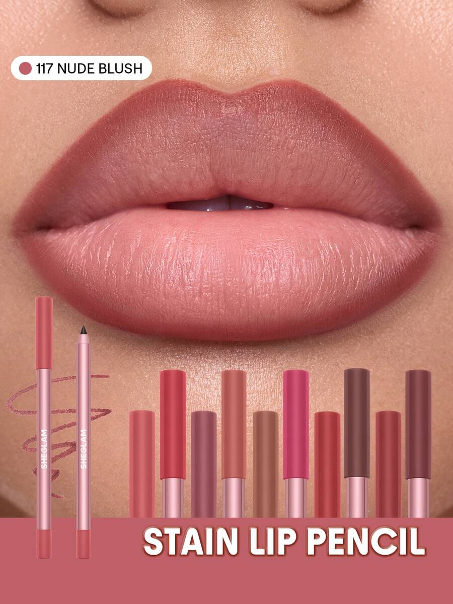 SHEGLAM Soft Stain 唇線筆-117-Nude Blush 品牌美妝化妝品 適合女士與女孩 - 117-裸色腮紅 - 查看 1