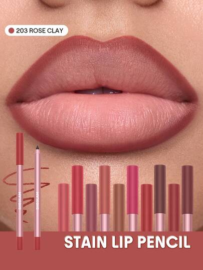 SHEGLAM Soft Stain Lip Liner Pencil-203-Rosy Clay Brand Beauty Cosmetic Makeup For Women And Girls