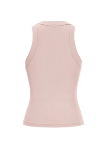 SHEIN Women's Summer Solid Color Round Neck Casual Tank Top - Dusty Pink - View 8
