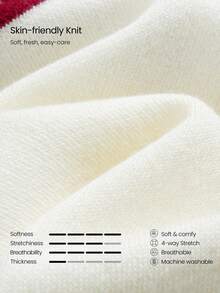 GLOWMODE Après Glow Collection Après Ski 6% Wool Colorblock Fitted Turtleneck Sweater Daily Casual Fall Winter Skiing Wear - White - View 5
