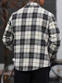 Manfinity CasualCool Men's Casual Fashion Single-Breasted Plaid Long Sleeve Shirt - Multicolor - View 2