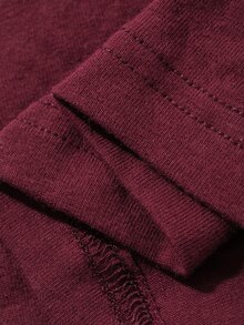 Livesso Women's Solid Color Ruched Slim Fit Versatile Daily Long Sleeve T-Shirt - Hot Pink - View 6