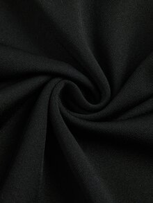 Sweetra Plus Size Solid Color Simple Flare Leg Pants, Casual Everyday Wear Fall Cloth For Women - Black - View 7