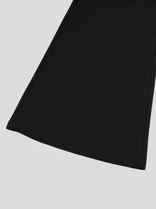 Sweetra CURVE Plus Size Fashionable Casual Skinny Flare Pants, Suitable For Commuting, Summer Fall Cloth For Women - Black - View 6