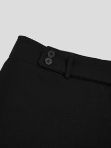 Sweetra CURVE Plus Size Fashionable Casual Skinny Flare Pants, Suitable For Commuting, Summer Fall Cloth For Women - Black - View 9