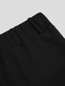 Sweetra CURVE Plus Size Fashionable Casual Skinny Flare Pants, Suitable For Commuting, Summer Fall Cloth For Women - Black - View 8