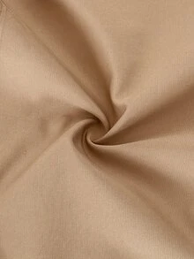 BamGlimmer Autumn New Tea Color Women's Skirt, Asymmetrical Hem, Pleated Side Seam, Suitable For Daily Outings, Street Photography, Commuting, Versatile - Khaki - View 8