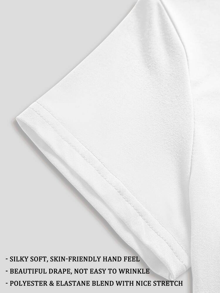 Rovax Women's Solid Color Asymmetric Shoulder Casual Everyday T-Shirt - White - View 5