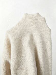 SHEIN Fall Winter Slouchy One Shoulder Knit Jumper Women Wide Sleeve Relaxed Fit Soft Cozy Sweater - Beige - View 4