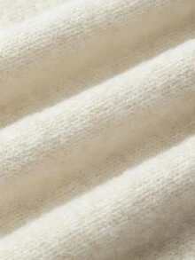 SHEIN Fall Winter Slouchy One Shoulder Knit Jumper Women Wide Sleeve Relaxed Fit Soft Cozy Sweater - Beige - View 8