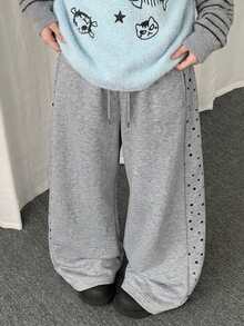 DAZY Women's Loose Korean Style Casual Daily Wear Sweatpants - Grey - View 1