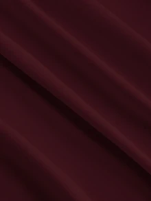 SHEIN MOD Crew Neck Ruched Flare Sleeve Cinched Waist Asymmetric Hem Burgundy Versatile T-Shirt,Christmas,Party,New Year - Burgundy - View 4