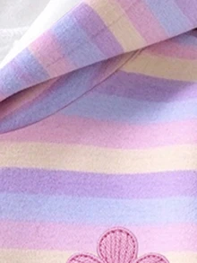 SHEIN Explorewe 女童休閒舒適百搭，適合街頭風、日常休閒、返校及聚會，秋季服飾 - 白色 - 查看 4