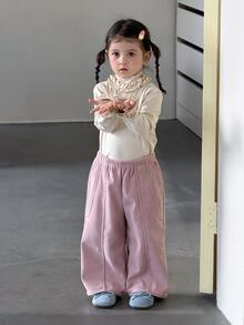 Dazy Kids Infant/Toddler (Girl) Casual Solid Color Versatile All-Season Bottoms - Pink - View 6