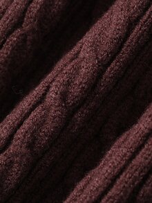 DAZY Women's Contrast Lace 2 In 1 Fitted Long Sleeve Casual Korean Style Daily Vacation Spring Autumn Knit Sweater - Burgundy - View 7