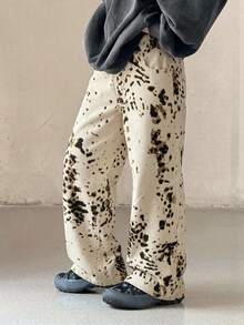 Dazy Kids Boys' (Big) Straight Leg Leopard Print Casual Long Pants Denim Jeans, Autumn/Winter - Beige - View 5