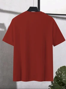 Manfinity Homme Excl. Baby Kids Men's Letter Christmas Print Crew Neck Short Sleeve Casual T-Shirt Family Matching Party Red Summer - Red - View 3