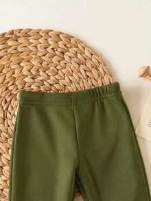 新生兒男嬰卡通恐龍印花運動衫與橄欖綠慢跑長褲2件套可愛恐龍套裝長袖運動服秋冬款 - 彩色 - 查看 4