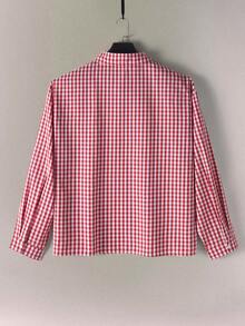 Manfinity Hypemode Plus Size Men's Plaid Casual Versatile Daily Wear Shirt - Red - View 3