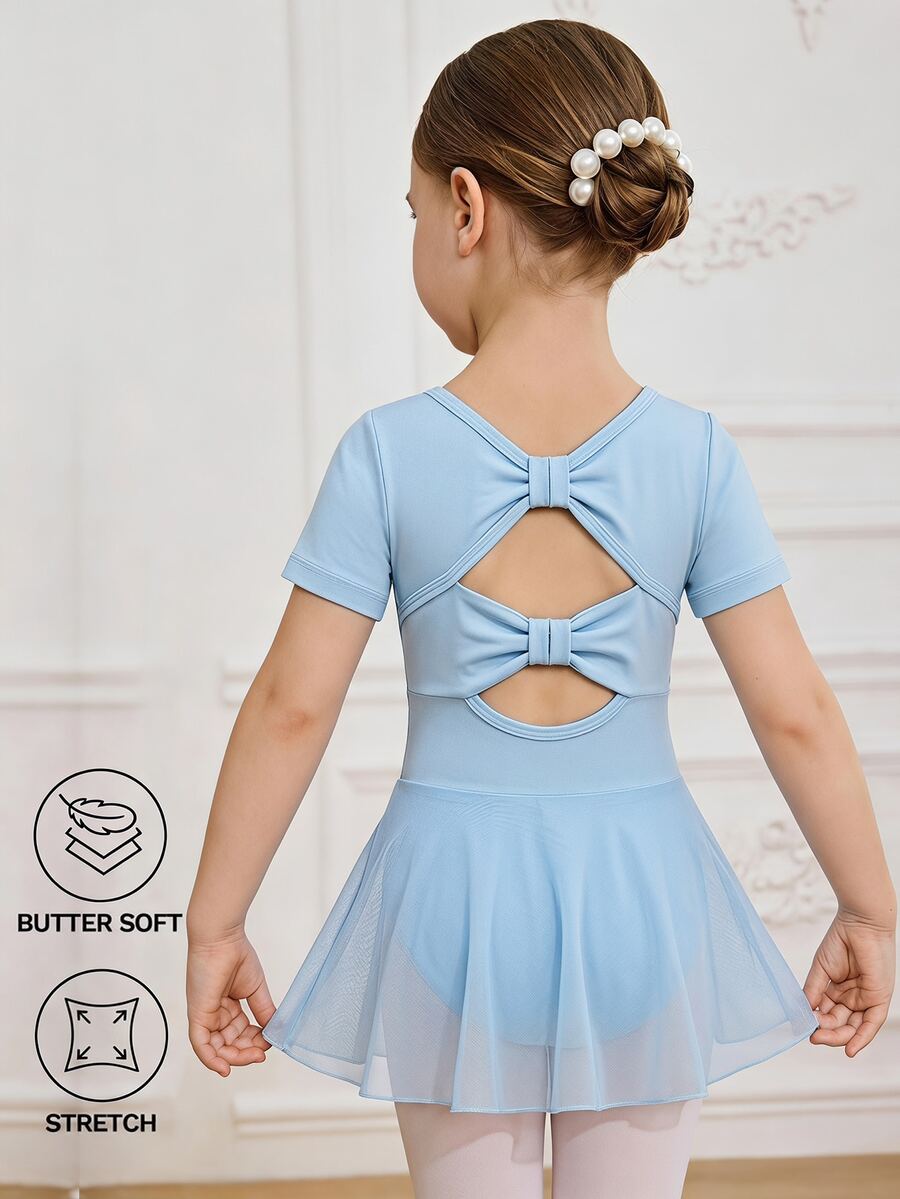 Young Girls Clothes Professional Ballet Dance Leotard, Training, Cute, Christmas, Back To School Autumn Fall 7th Birthday Baby Blue Princess - Blue - View 1