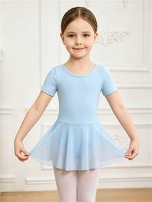 Young Girls Clothes Professional Ballet Dance Leotard, Training, Cute, Christmas, Back To School Autumn Fall 7th Birthday Baby Blue Princess - Blue - View 2