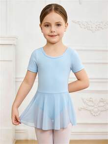Young Girls Clothes Professional Ballet Dance Leotard, Training, Cute, Christmas, Back To School Autumn Fall 7th Birthday Baby Blue Princess - Blue - View 5