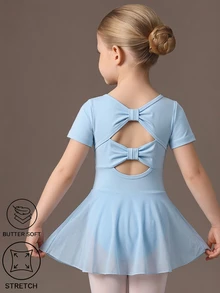 Young Girls Clothes Professional Ballet Dance Leotard, Training, Cute, Christmas, Back To School Autumn Fall 7th Birthday Baby Blue Princess - Blue - View 8