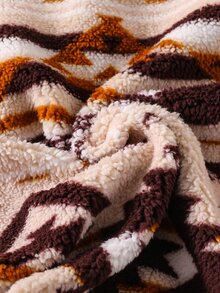 SHEIN 男童 Fair Isle 抓絨拉鍊外套/運動衫，秋冬款，柔軟舒適保暖，時尚百搭 - 彩色 - 查看 3