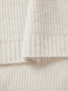 SHEIN Turtleneck Knit Cape Poncho, Sleeveless Loose Luxe Knit Top - Beige - View 6