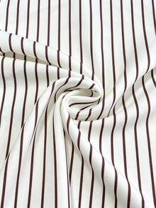 EMERY ROSE Casual Frenchy Elegant Women's White Tie-Neck Blouse, Versatile Commute And Travel Shirt Teachers' Day Office Work Summer - Brown - View 9