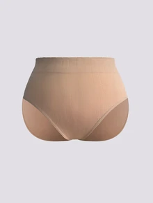 LustreForm Plus Size Seamless Elastic Butt-Lifting Comfortable No-Waist-Binding Triangle Panties Wedding Fall Kawaii - Apricot - View 8
