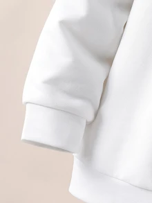 SHEIN طقم كاجوال للأولاد الصغار مكون من سويت شيرت بأكمام طويلة وبنطال مطبوع عليه حروف - متعدد الألوان - مشاهدة 8