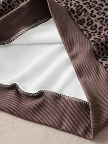 SHEIN مجموعة سويت شيرت بطبعة نمر برقبة دائرية للفتيات المراهقات، مجموعة بطبعة نمر مخصصة، سويت شيرت مخصص، مناسب للخريف/الشتاء، الخروجات اليومية، الأسلوب الكاجوال، الأسلوب الحيوي، السفر الترفيهي، الأسلوب الأساسي، مريح وسهل الارتداء، كاجوال يومي - متعدد الألوان - مشاهدة 7