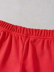 SHEIN 女童 2 件套 豹紋 3D 蝴蝶結可愛運動衫搭配豹紋長褲，秋季新款，適合秋冬室內外穿著 - 彩色 - 查看 5