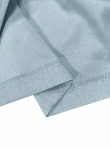Manfinity AFTRDRK Men's Light Blue Summer Smart Casual Wedding Blazer,Loose Fit Wrinkle-Resistant Unlined Jacket For Work,Dates & Young Professionals Business Occasions - Baby Blue - View 4