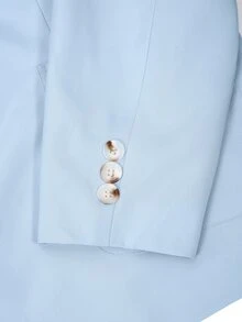 Manfinity AFTRDRK 男士商务休闲正式通勤修身西装套装浅蓝色男士夏季礼服 - 淺藍色 - 查看 5