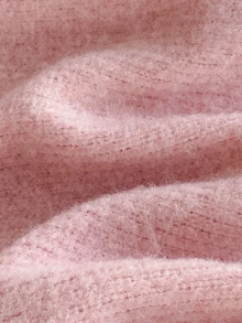 SHEIN 1件幼女公主甜美粉色蝴蝶結貼花薄紗長袖泡泡袖圓領針織芭蕾舞裙，適合生日派對冬季穿著 - 粉色 - 查看 6
