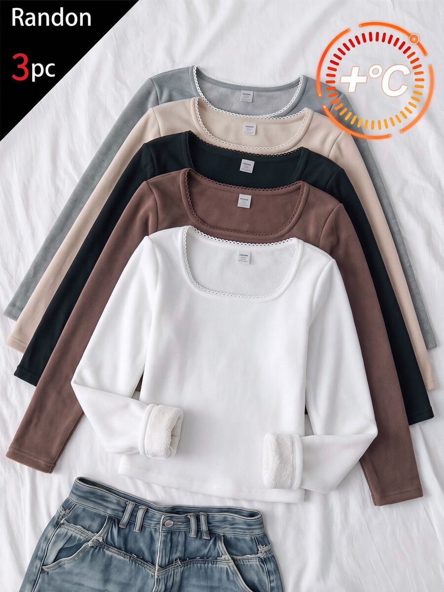 SHEIN 3PCS Tween Girls T-Shirts Kids - Multicolor - View 1