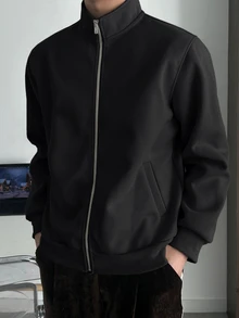 DAZY Men's Solid Basic Hoodie, Sweatshirt & Jacket Outerwear Fall,Winter - Black - View 6