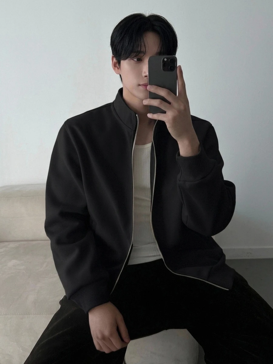 DAZY Men's Solid Basic Hoodie, Sweatshirt & Jacket Outerwear Fall,Winter - Black - View 1