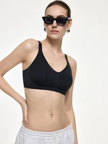 Bralution 3pcs Women's Minimalist Comfortable Seamless Jelly Gel Wirefree Bra With Non-Removable Pads - Multicolor - View 8