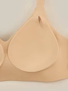 Bralution 3pcs Women's Minimalist Comfortable Seamless Jelly Gel Wirefree Bra With Non-Removable Pads - Multicolor - View 3