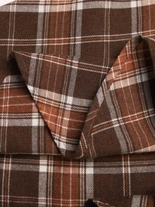 SHEIN Teen Girls Teen Girl Simple Plaid Elegant Skirt Autumn/Winter - Multicolor - View 5