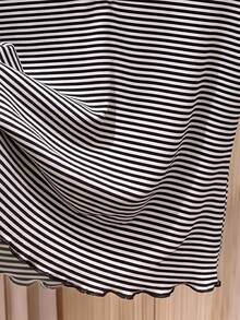 Rusticease Women's Versatile Striped Pattern Base Layer Autumn/Winter Printed Lace T-Shirt, Casual Elegant Top For Winter, 2026 Autumn/Winter Country Party Outing French Style - Multicolor - View 3