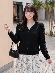 Bijouette Plus Size Korean Street Style Button T-Shirt For Vacation And Travel - Black - View 3