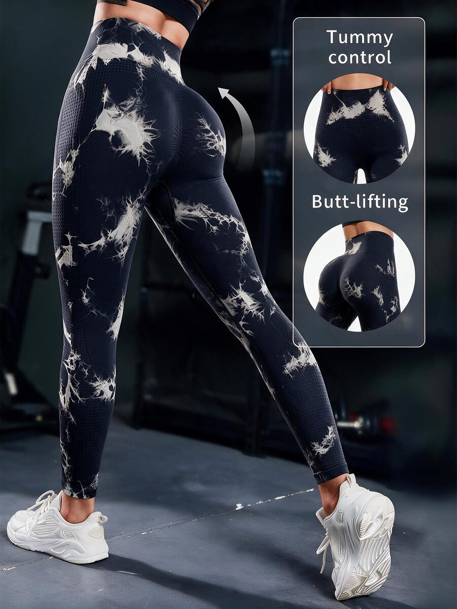 Powerista Seamless High Elasticity Sports Leggings Sports Gym Black Summer Low Waist Athletic - Black - View 1